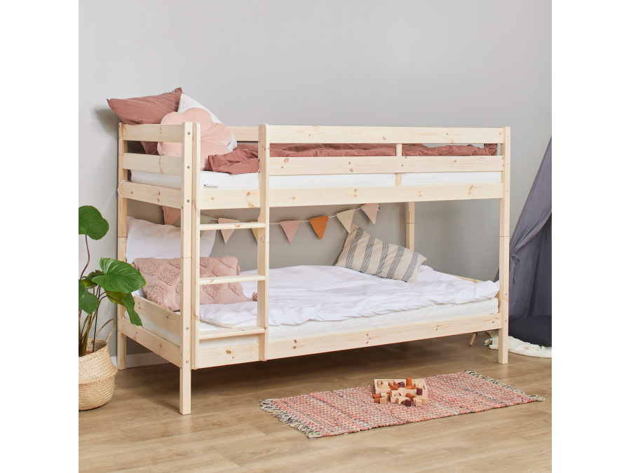 Hoppekids ECO Comfort stapelbed 90x200 - Naturel - Afbeelding 3