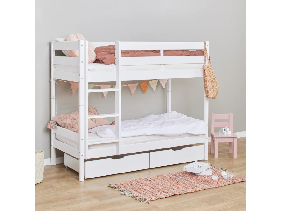 Hoppekids ECO Comfort stapelbed 70x160 - Wit - Afbeelding 6