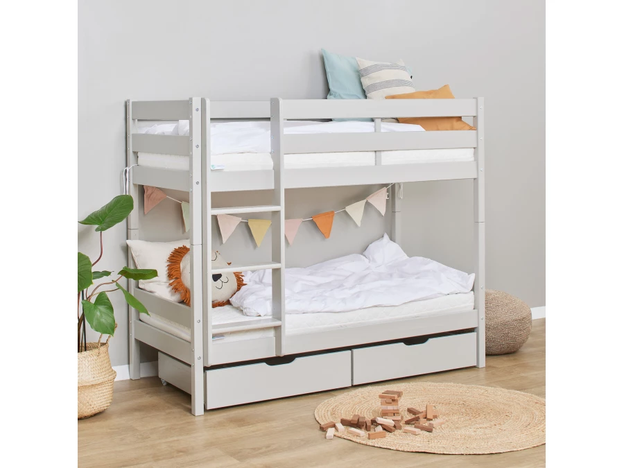 Hoppekids ECO Comfort stapelbed 70x160 - Dove Grey - Afbeelding 6