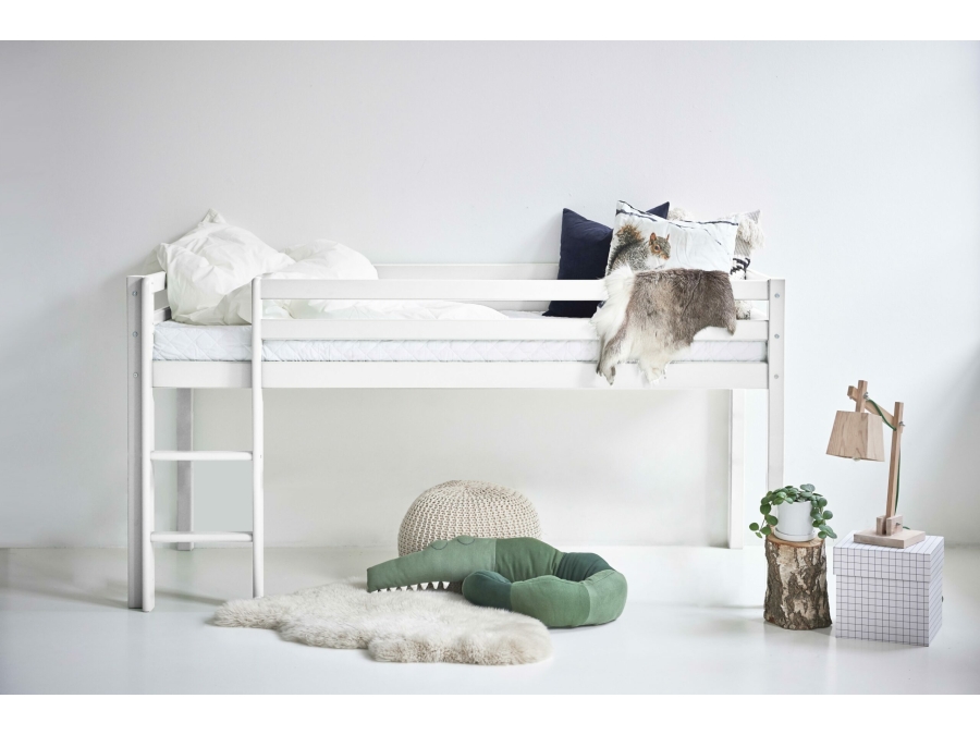 Hoppekids ECO Dream halfhoogslaper non-dividable 90x200 - wit - Afbeelding 2