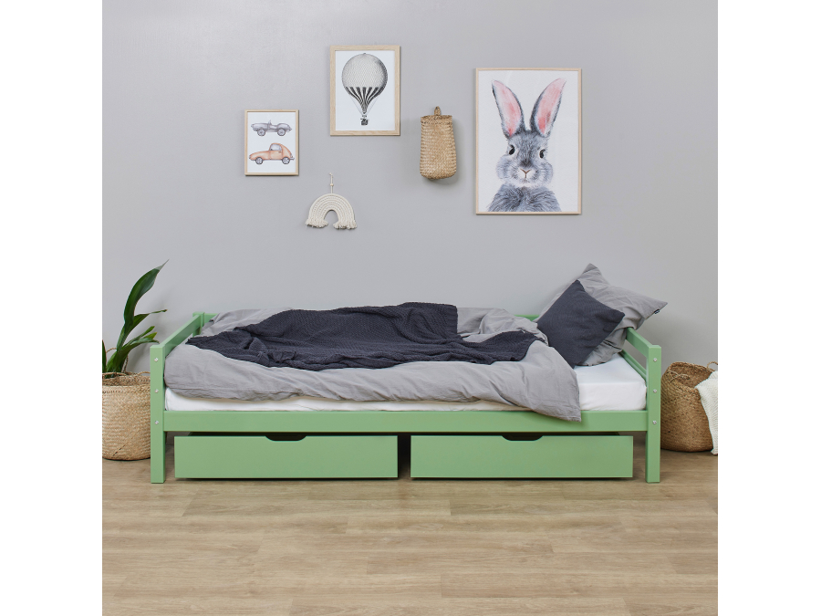 Hoppekids ECO Dream bedbank 90x200 - Pale Green - Afbeelding 5