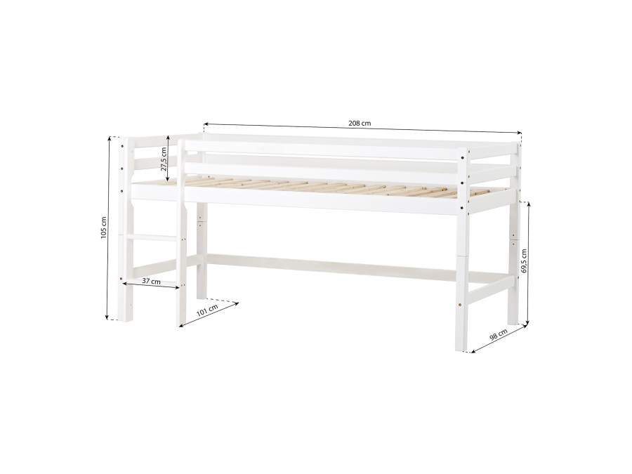 Hoppekids ECO Dream halfhoogslaper 90x200 - Smoked Pearl - Afbeelding 11