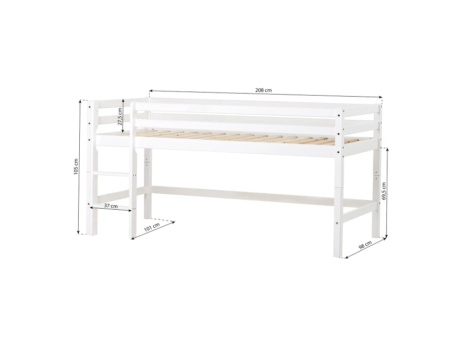 Hoppekids ECO Dream halfhoogslaper 90x200 - Smoked Pearl - Afbeelding 11