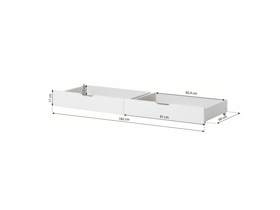 Hoppekids ladeset voor 90x200 bed - Wit - Afbeelding 6