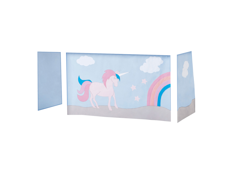Hoppekids Unicorn gordijn - halfhoog en stapelbed 70x160