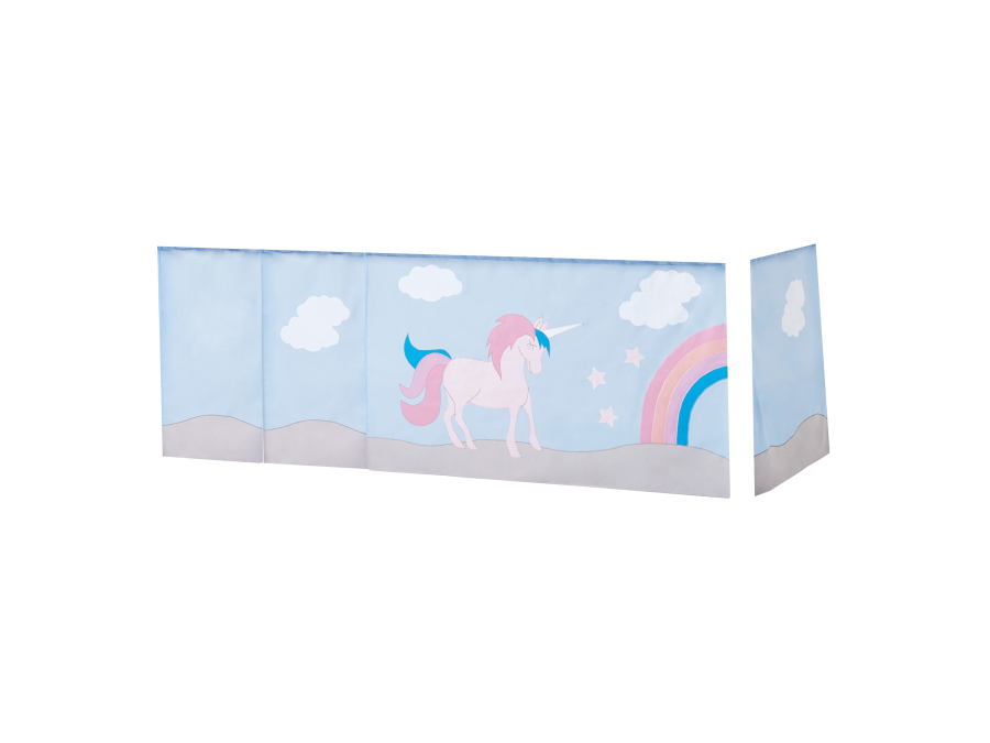 Hoppekids Unicorn gordijn - halfhoog en stapelbed 90x200