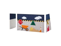 Hoppekids Construction gordijn - halfhoog en stapelbed 70x160
