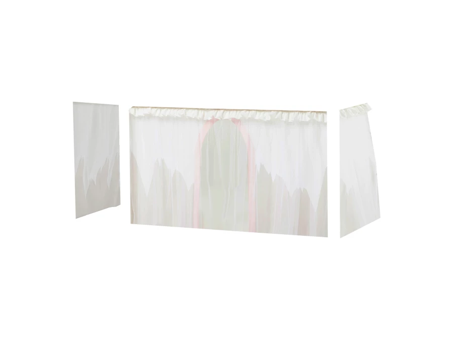Hoppekids Winter Wonderland gordijn met tule - halfhoog en stapelbed 70x160