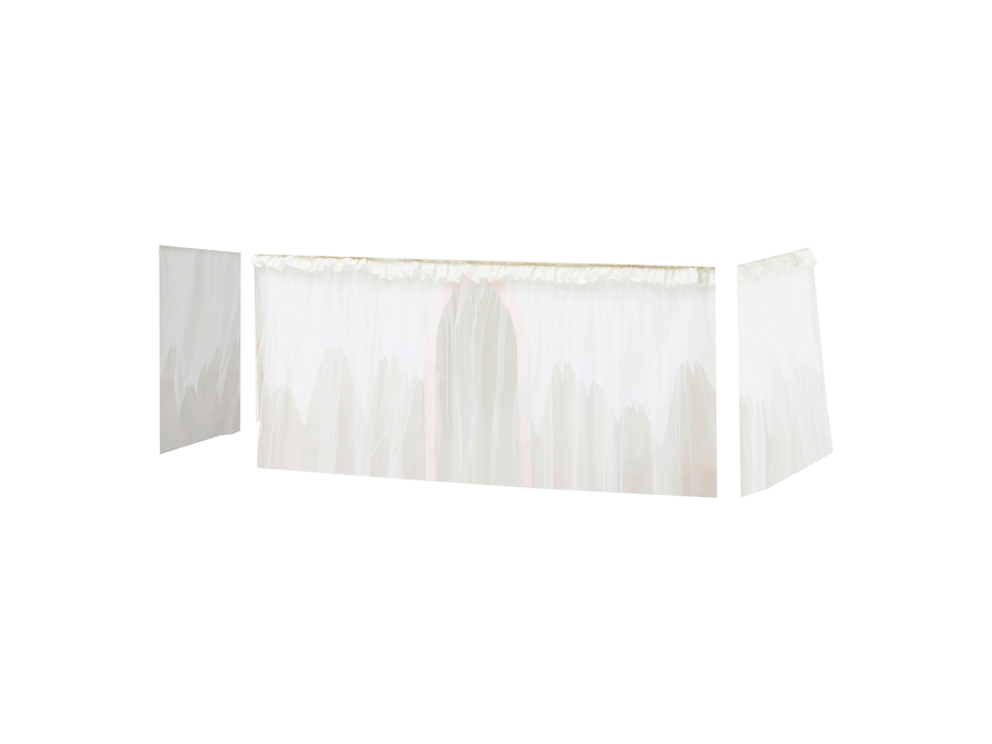 Hoppekids Winter Wonderland gordijn met tule - halfhoog en stapelbed 90x200