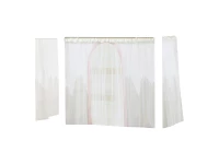 Hoppekids Winter Wonderland - met tule - gordijn - verhoogde halfhoogslaper 70x160