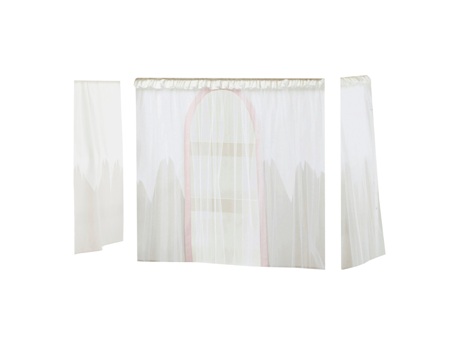 Hoppekids Winter Wonderland - met tule - gordijn - verhoogde halfhoogslaper 70x160