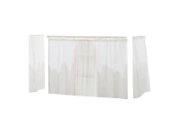 Hoppekids Winter Wonderland - met tule - gordijn - verhoogde halfhoogslaper 90x200