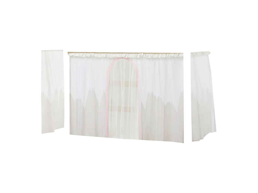 Hoppekids Winter Wonderland - met tule - gordijn - verhoogde halfhoogslaper 90x200