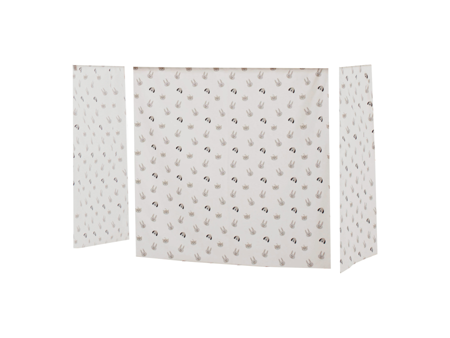 Hoppekids Pets gordijn - verhoogde halfhoogslaper 70x160