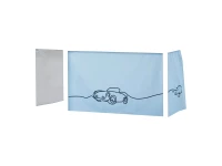 Hoppekids Cars gordijn - halfhoog en stapelbed 70x160