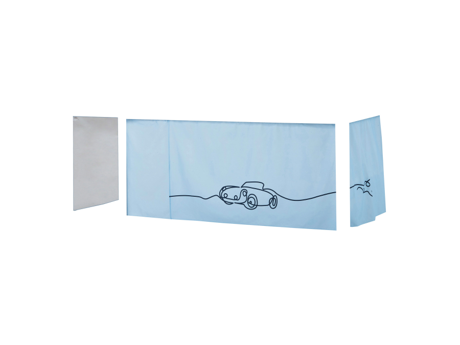 Hoppekids Cars gordijn - halfhoog en stapelbed 90x200