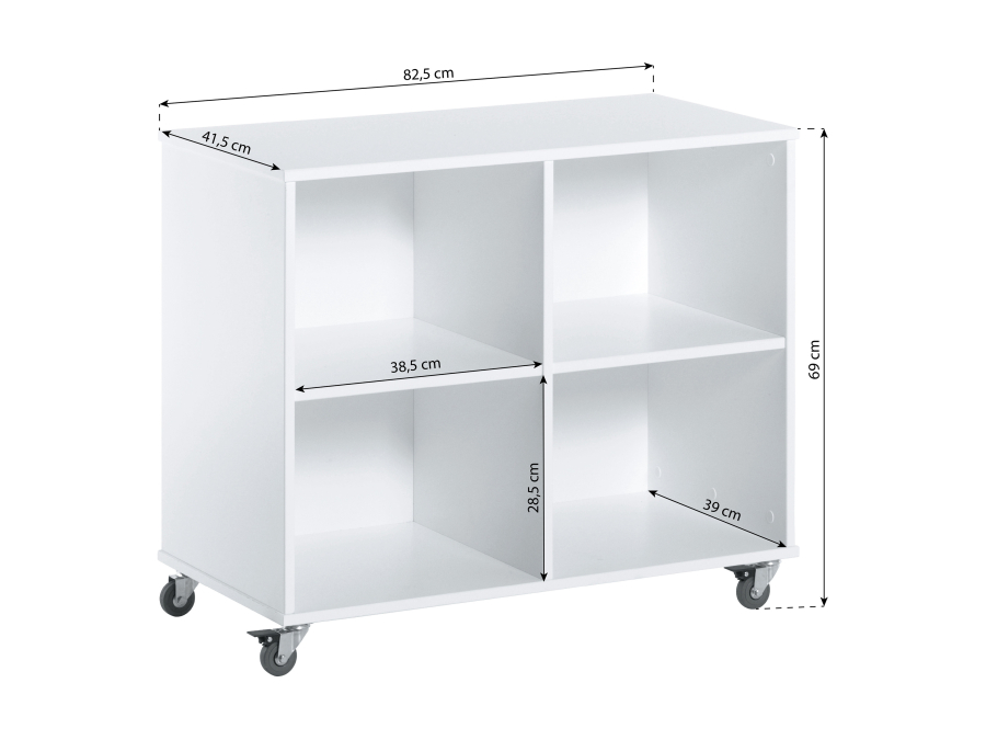 Hoppekids boekenkast op wielen - 90 cm - Afbeelding 7