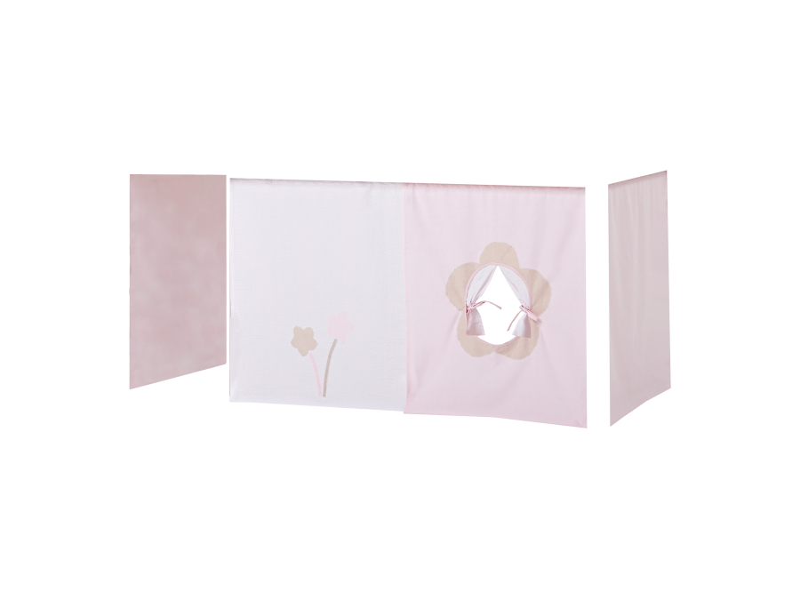 Hoppekids Fairytale Flower gordijn - halfhoog en stapelbed 70x160