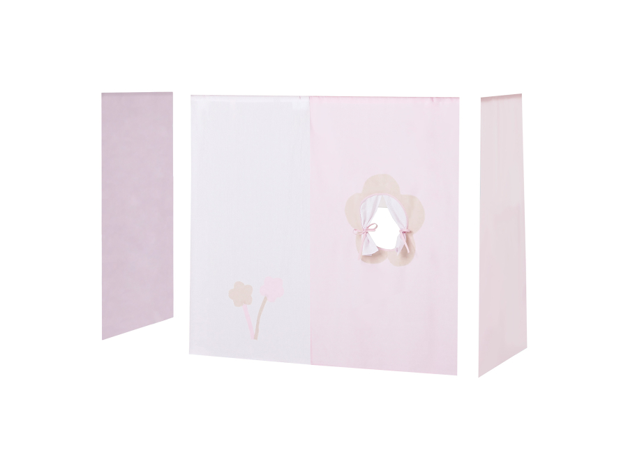 Hoppekids Fairytale Flower gordijn - verhoogde halfhoogslaper 70x160