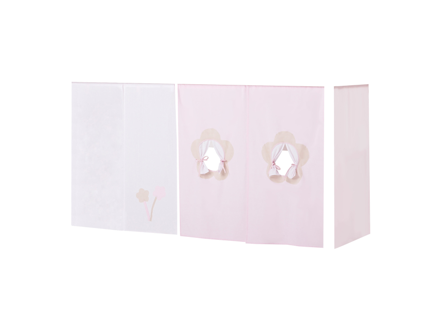 Hoppekids Fairytale Flower gordijn - verhoogde halfhoogslaper 90x200