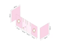 Hoppekids Fairytale Flower gordijn - verhoogde halfhoogslaper 90x200 - Afbeelding 7