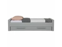 Woood Dennis bed 90x200 - grenen betongrijs