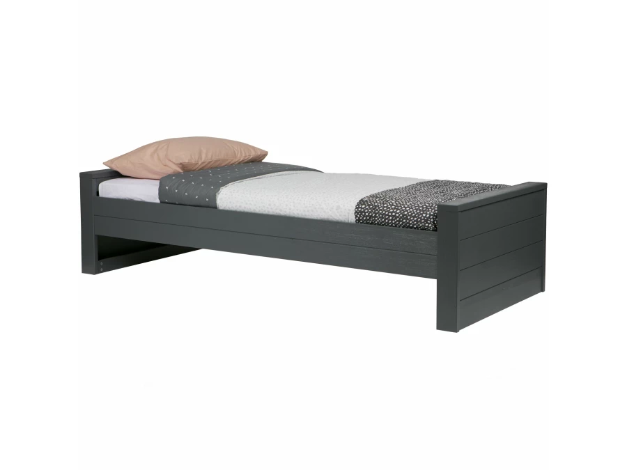 Woood Dennis bed 90x200 - grenen steel grey - Afbeelding 3