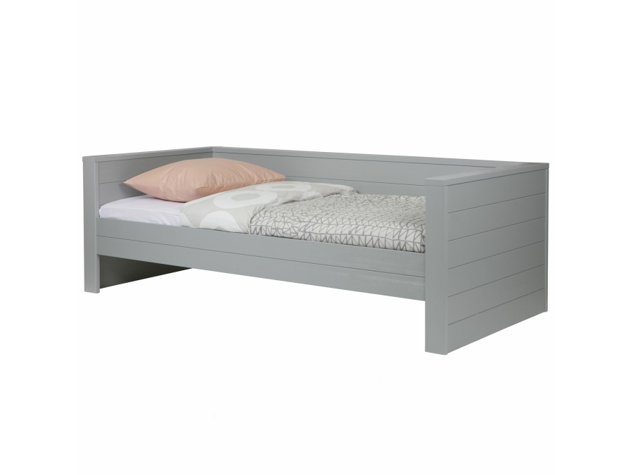 Woood Dennis bedbank 90x200 - grenen betongrijs - Afbeelding 4