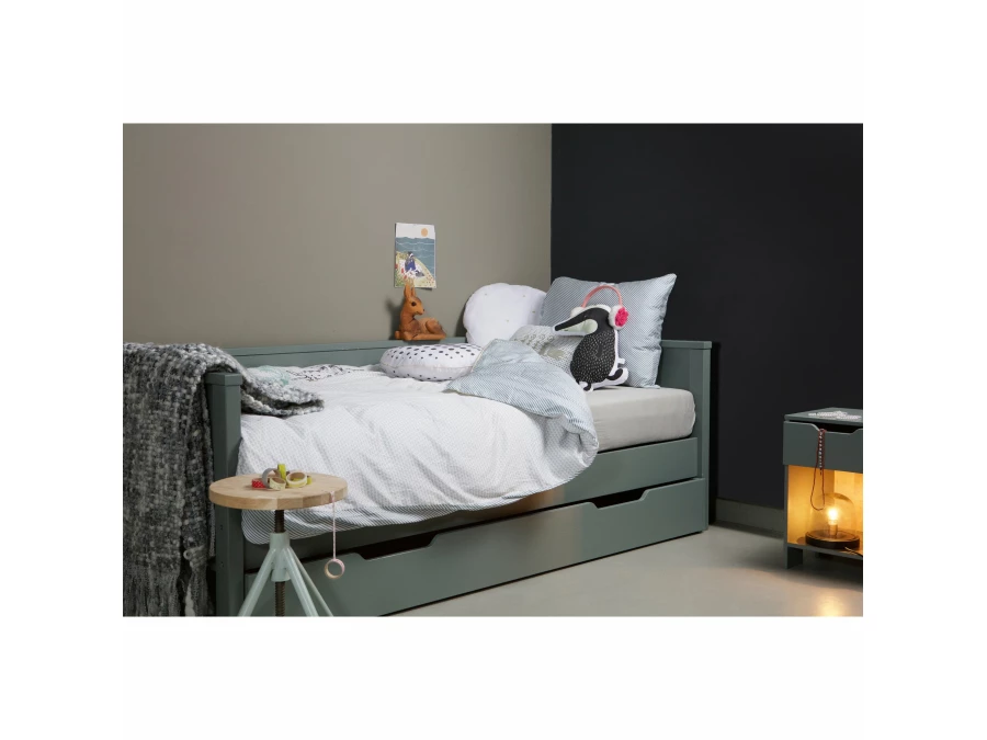Woood Nikki bedbank 90x200 - grenen jadegroen - Afbeelding 2