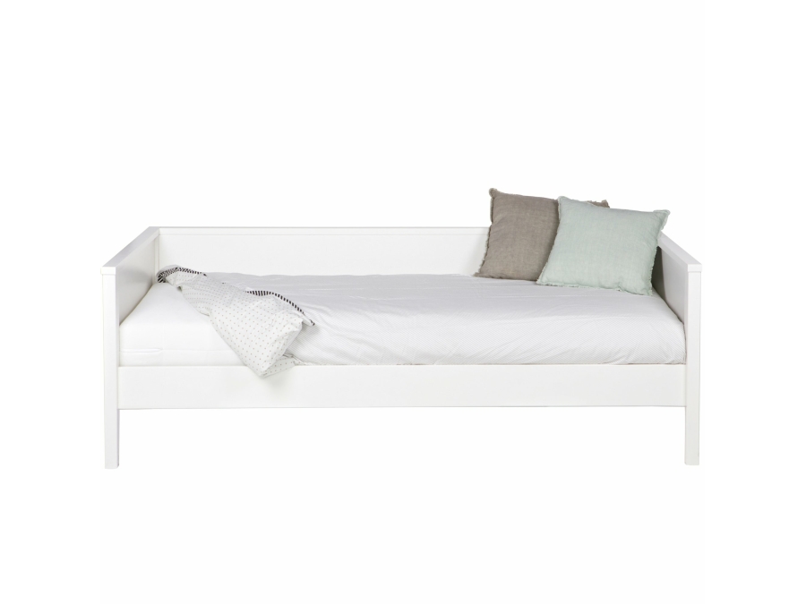 Woood Nikki bedbank 90x200 - grenen wit