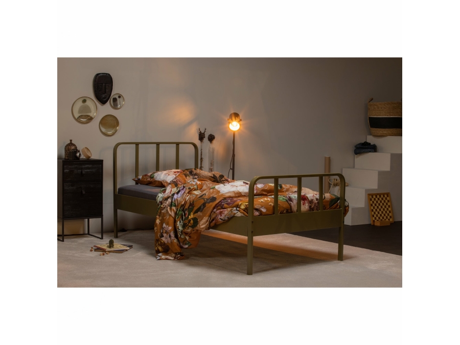 Woood Mees metalen bed 90x200 Army - Afbeelding 3