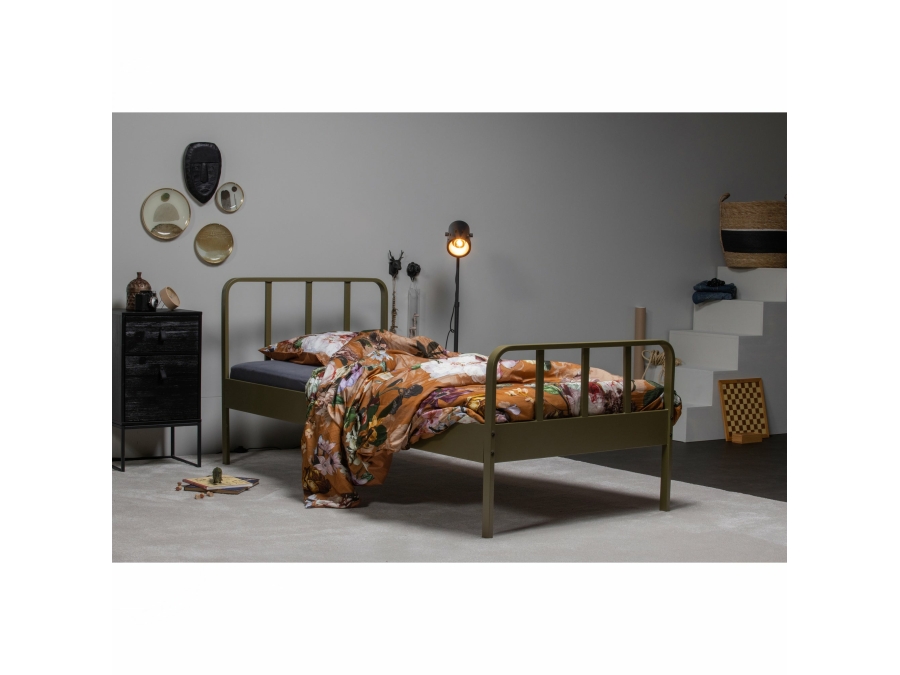 Woood Mees metalen bed 90x200 Army - Afbeelding 2