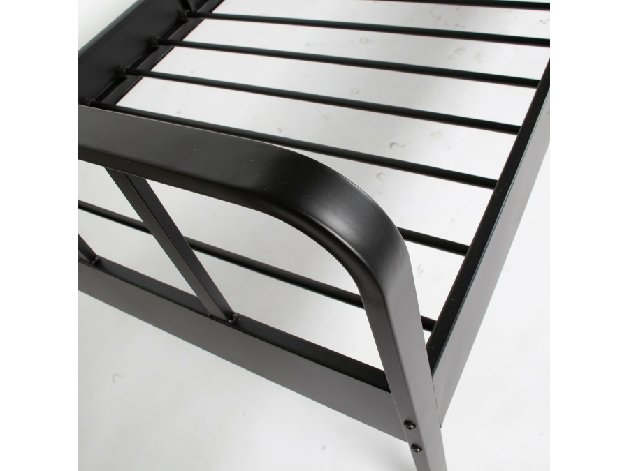 Woood Mees metalen bed 90x200 zwart - Afbeelding 7