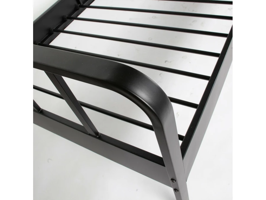Woood Mees metalen bed 90x200 zwart - Afbeelding 7