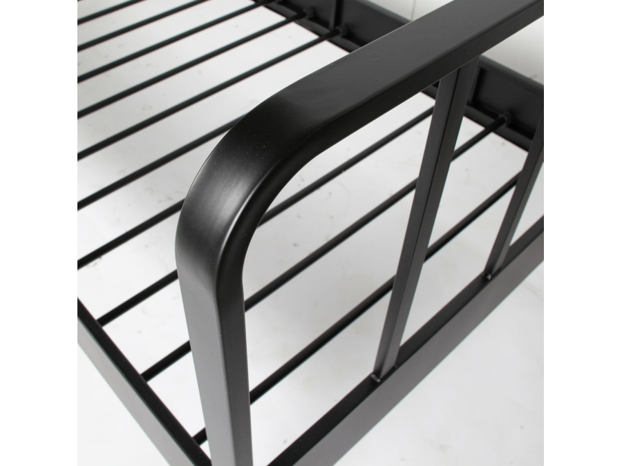 Woood Mees metalen bed 90x200 zwart - Afbeelding 8