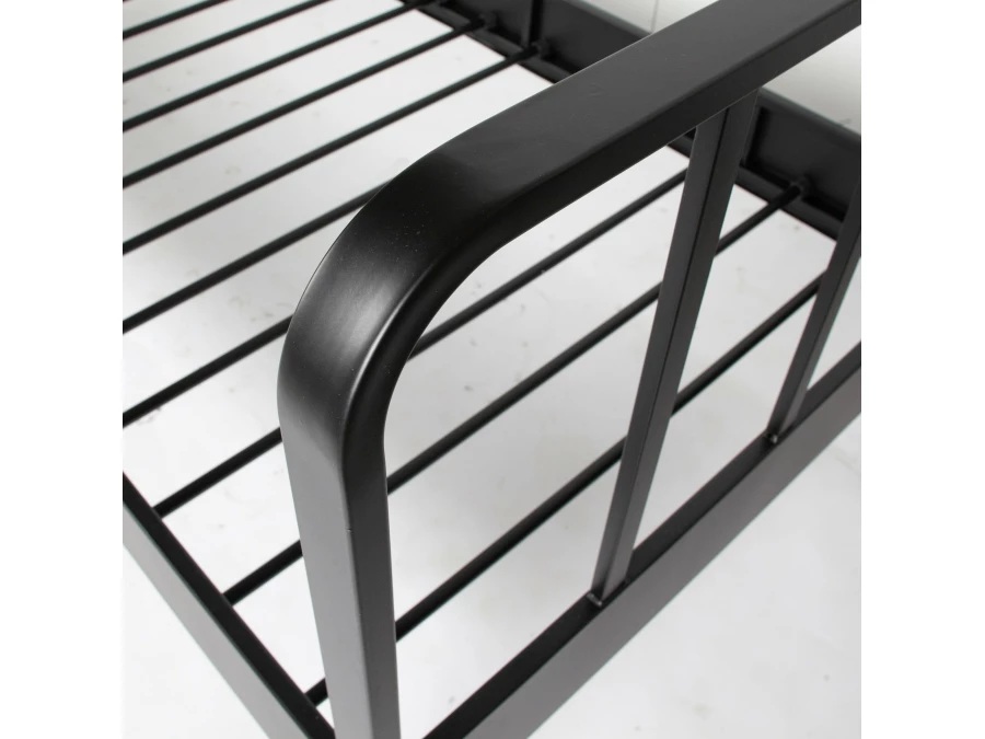 Woood Mees metalen bed 90x200 zwart - Afbeelding 8