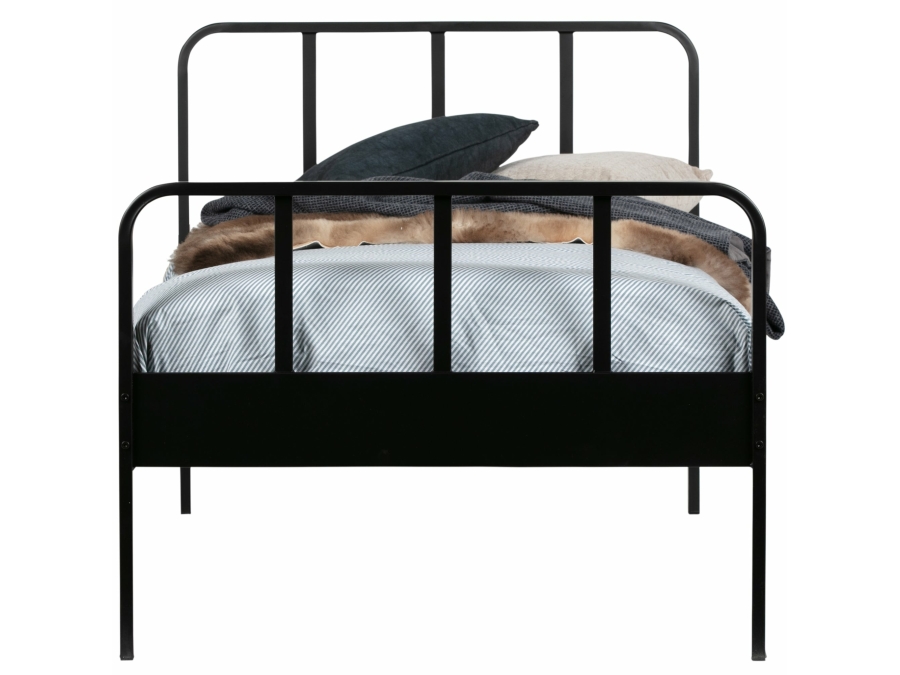 Woood Mees metalen bed 90x200 zwart - Afbeelding 4