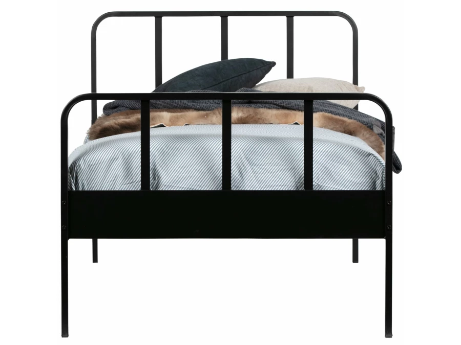 Woood Mees metalen bed 90x200 zwart - Afbeelding 4