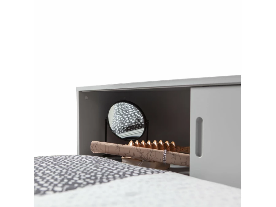 Woood Connect hoekbed 90x200 - betongrijs - Afbeelding 8