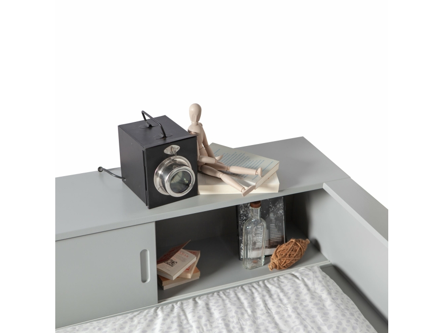 Woood Connect hoekbed 90x200 - betongrijs - Afbeelding 9
