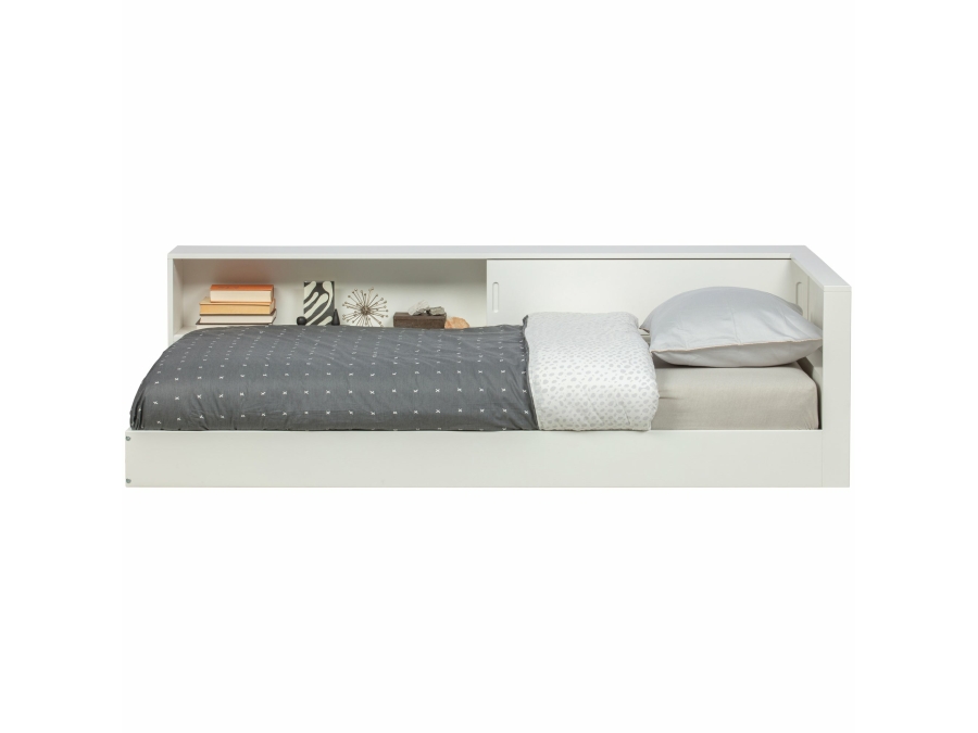 Woood Connect hoekbed 90x200 - grenen wit - Afbeelding 3