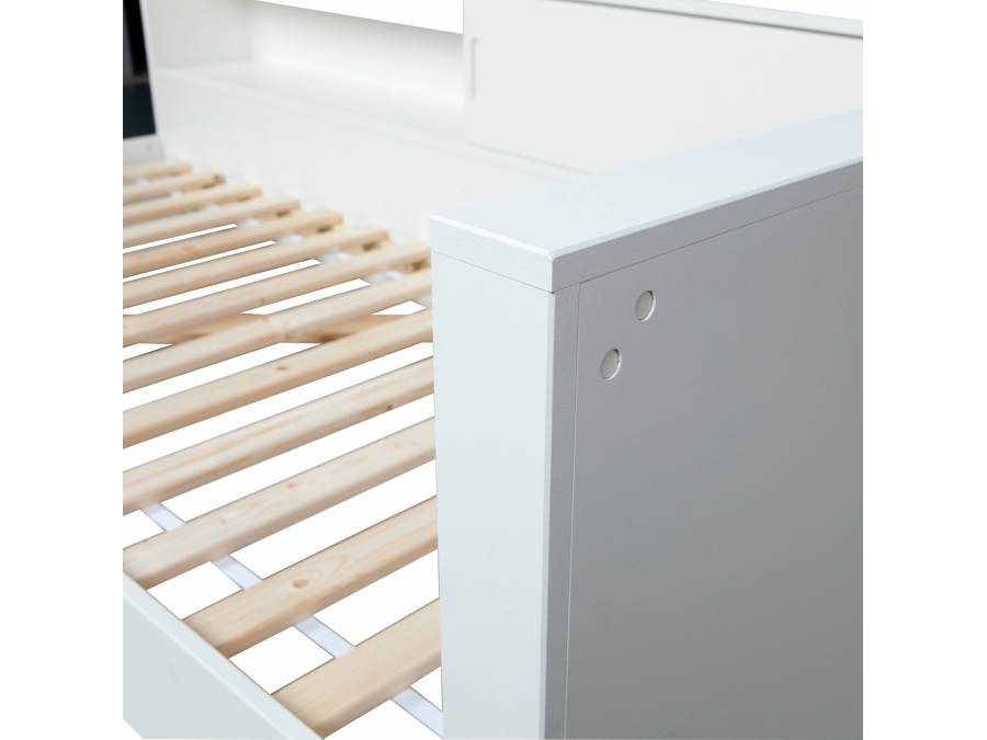 Woood Connect hoekbed 90x200 - grenen wit - Afbeelding 7