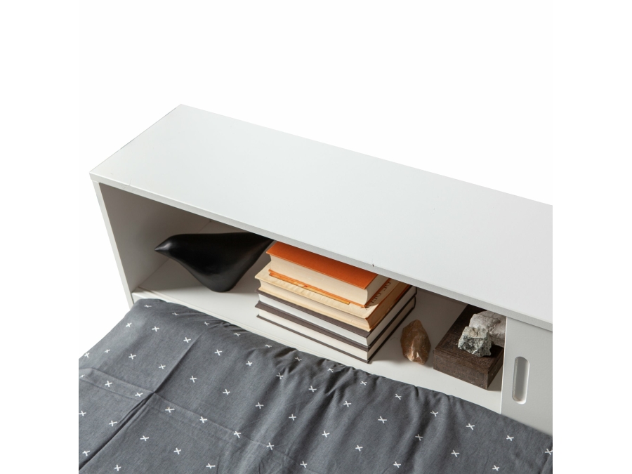 Woood Connect hoekbed 90x200 - grenen wit - Afbeelding 8