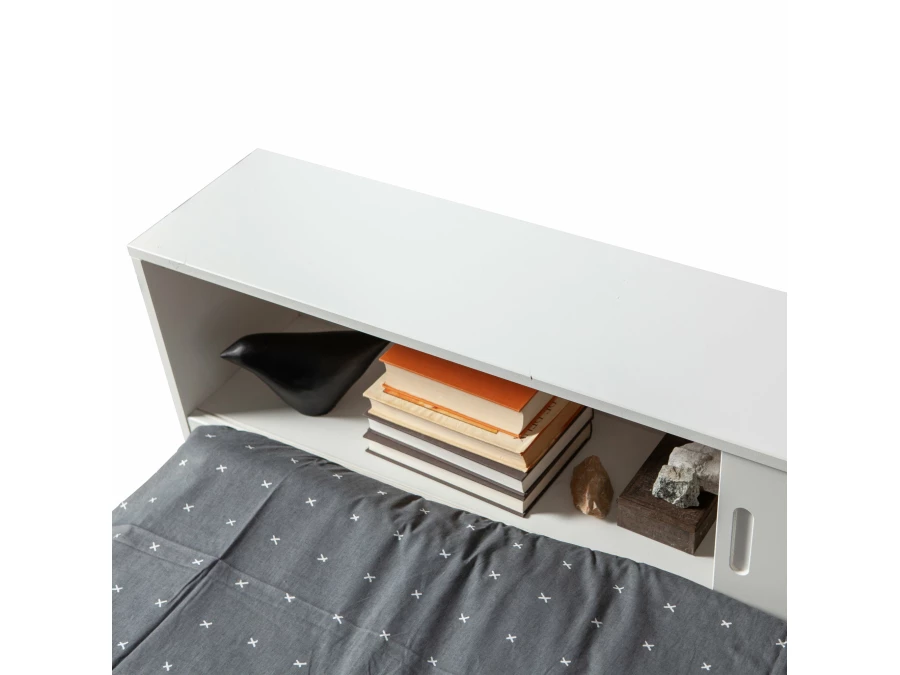Woood Connect hoekbed 90x200 - grenen wit - Afbeelding 8