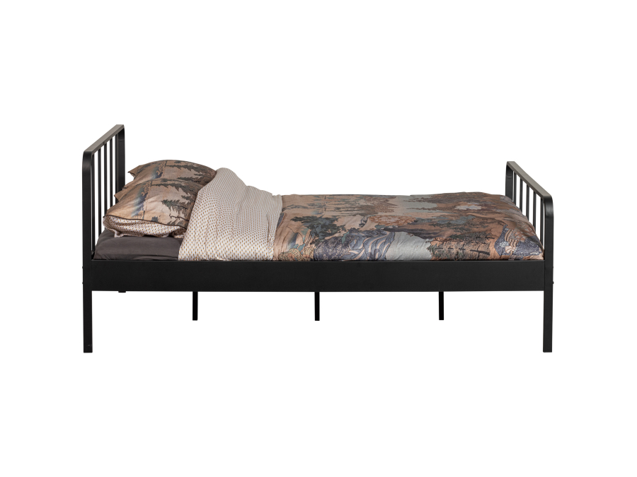 Woood Mees metalen tweepersoonsbed 160x200 - zwart - Afbeelding 4