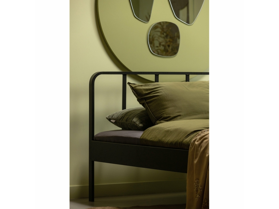 Woood Mees metalen tweepersoonsbed 160x200 - zwart - Afbeelding 2