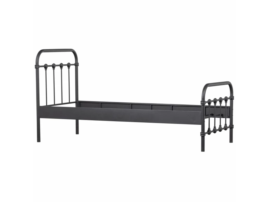 Woood Moos metalen bed 90x200 zwart - Afbeelding 4
