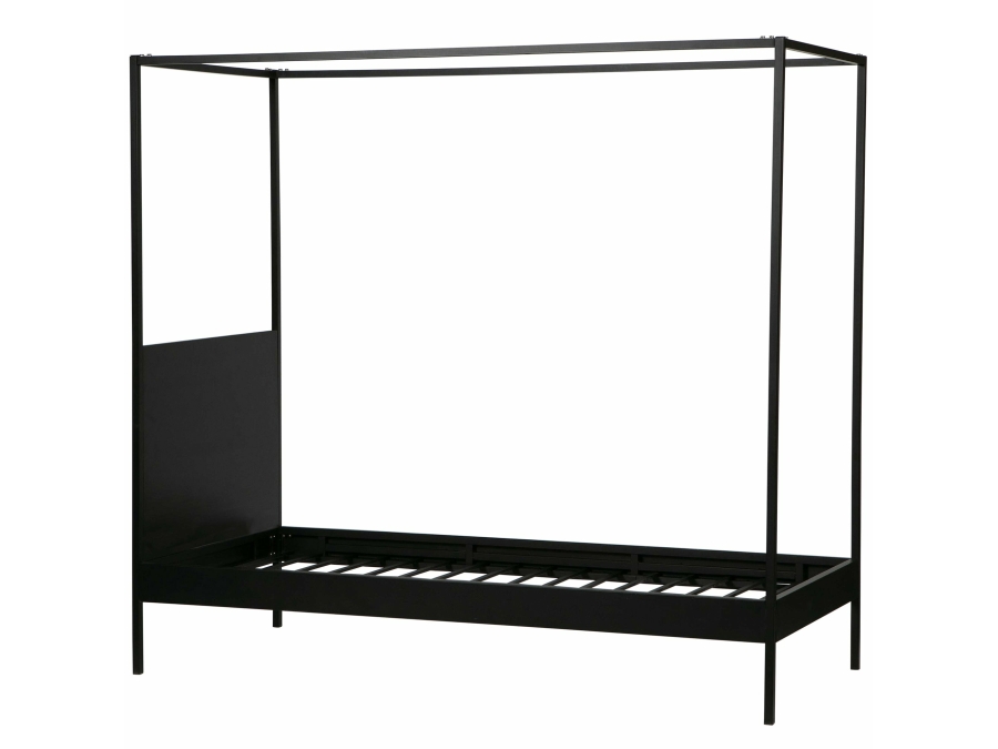 Woood Dani metalen hemelbed 90x200 zwart - Afbeelding 4