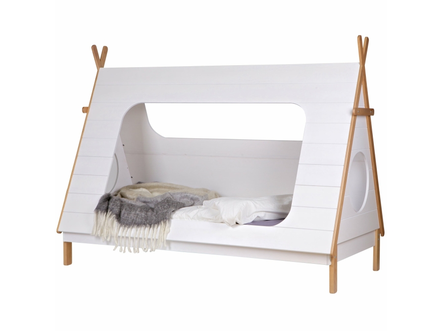 Woood Tipi bed 90x200 - grenen wit - Afbeelding 5