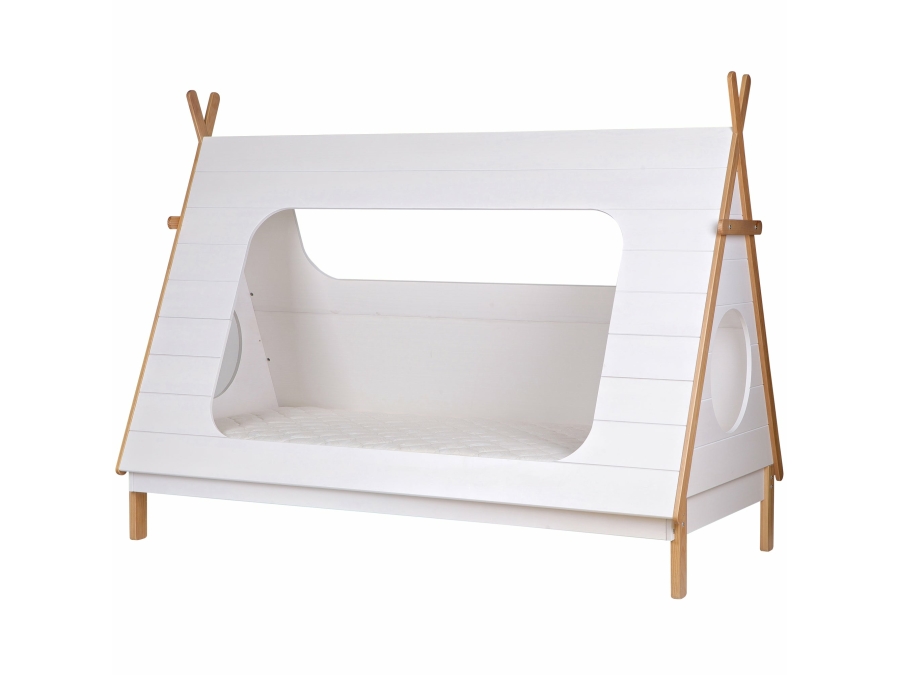 Woood Tipi bed 90x200 - grenen wit - Afbeelding 6